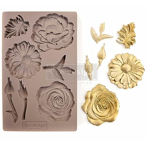 Redesign With Prima 655350635749 In The Garden Clay, Soap Making Molds,Pottery & Modeling Clays, Silikon, 5"x8"x8mm von PRIMA MARKETING INC