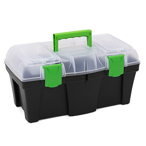 Prosperplast Greenbox N18G Werkzeugkoffer Heimwerkerkoffer Werzeugkasten 460 x 260 x 230 mm Service von Prosperplast
