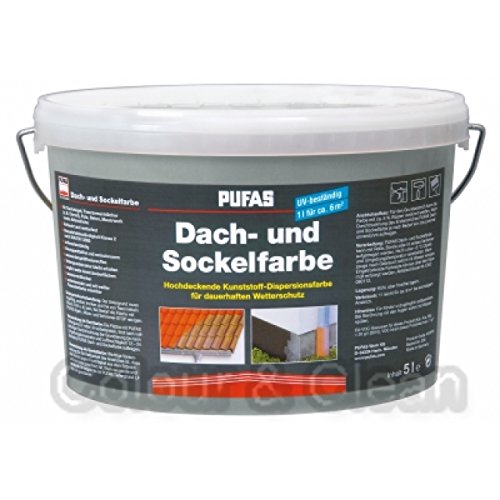 Pufas 10189 Dach und Sockelfarbe, Steingrau von PUFAS