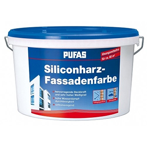 PUFAS Siliconharzfassadenfarbe 10,000 L, 231, Extra Weiß, 10 l (1er Pack) PUFAS Siliconharzfassadenfarbe 10,000 L, 231, Extra Weiß, 10 l (1er Pack) von PUFAS