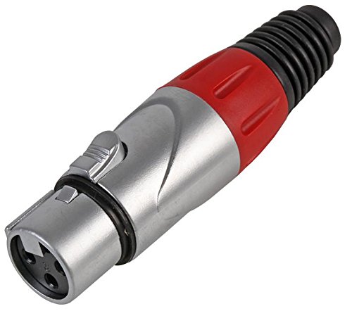 Pulse PLS000453 XLR-Steckdose, silber/rot, 3-polig von PULSE