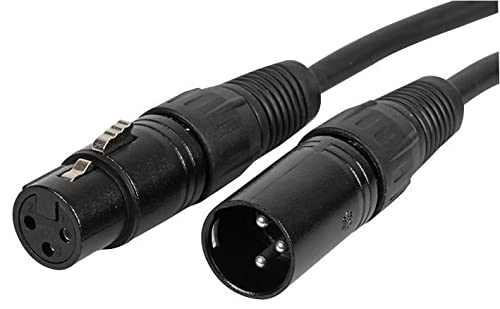 Pulse PLS00233 Mikrofonkabel, 3-polig, XLR-Stecker auf Buchse, 1,5 m, Schwarz von PULSE