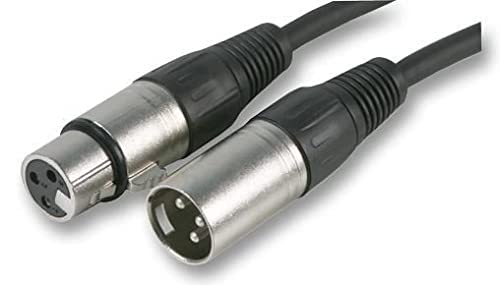 Pulse PLS00242 Mikrofonkabel, 3-polig, XLR-Stecker auf XLR-Buchse, 1,5 m, Nickel von PULSE