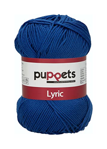 Puppets Lyric Stärke 4 4572004-05011 dunkelblau Häkelgarn, 100 % Baumwolle von Puppets