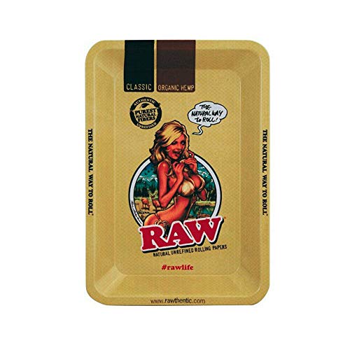 RAW 18601 Girl Mini Metal Rolling Tray-18,0 x 12,5 cm, Eisen von RAW