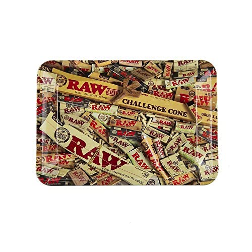 RAW 18604 Mix Mini Metal Rolling Tray-18,0 x 12,5 cm, Blech, Brown von RAW