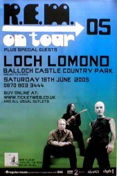 REM – R.E.M. – Loch Lomond, Scotland 16. JUNE 2005 – Original Promo Poster – 100 x 150 cm zeigt/Poster von Unbekannt