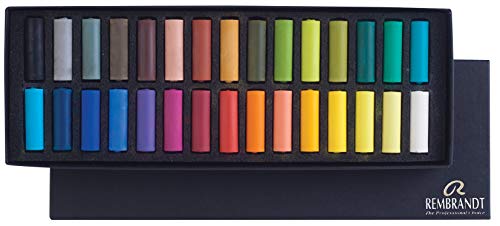 Rembrandt Professionelles Weiche Pastelle Set Allgemeine Farbauswahl | 30 halbe Pastelle von Rembrandt