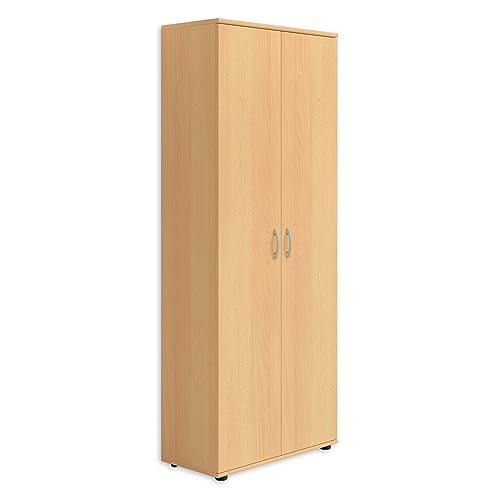 TALENT 3 Schuhschrank hoch, Buche Optik - Vielseitiger Mehrzweckschrank mit verstellbaren Einlegeböden - 70 x 176 x 35 cm (B/H/T) von Stella Trading