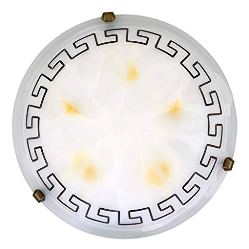Edle Deckenleuchte im Mediterranen Stil 2x E27 Fassung handbemalt, aus Glas, Deckenlampe Leuchten Lampen im griechischem Stil von rabalux