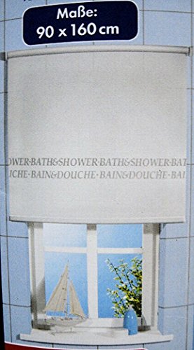 Unbekannt Seitenzugrollo 90 x 160 cm, weiß, Blickdicht, für Bad WC Dusche, Sichtschutz von Unbekannt