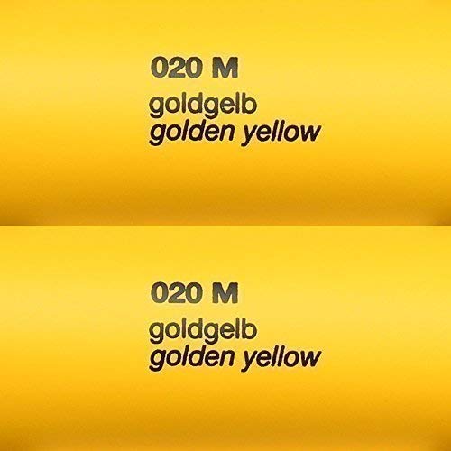 Unbekannt 5,08€/m² Rapid Teck® Matt Folie - 020 GoldGelb Gelb - Klebefolie - 5m x 1,26m - Folie Matt Plotterfolie - Klebefolie selbstklebend - auch als Moebelfolie - Dekofolientage von Unbekannt