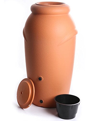 Regenwassertonne Regentonne Regenbehälter Regentank Amphore 210L Terracotta mit Wasserhahn von Unbekannt