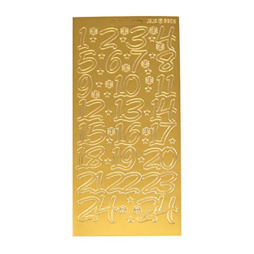 Reliefsticker Große Adventszahlen 2,2cm selbstklebend gold oder silber Gold Reliefsticker Große Adventszahlen 2,2cm selbstklebend gold oder silber Gold von Unbekannt