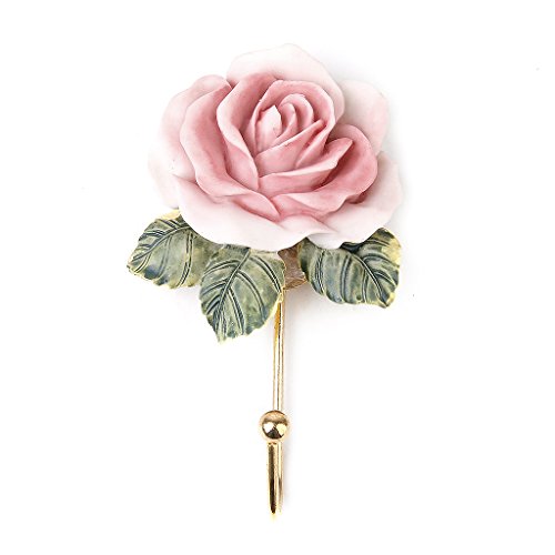 Retro Garderobenhaken Kleiderhaken Wandhaken Rose Blume Mantel Robe Haken antik von Unbekannt