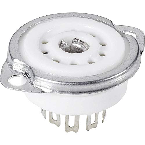 Elektronischer Rohrsockel, 1 Stück, 120561, Anzahl der Pole (num): 9, Sockel: Noval, Montageart: Chassis, Material: Keramik von Sonstige