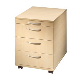 Rollcontainer Basic mit Schubladen 1406 Ahorn von Unbekannt
