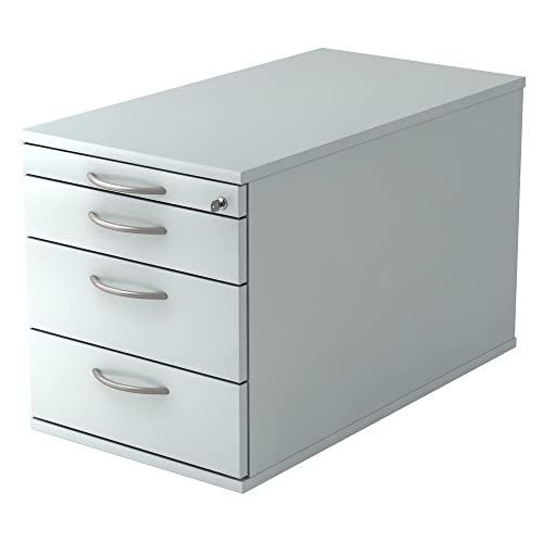 Rollcontainer TC mit 3 Schubladen, 42,8 x 80 x 51,2 cm, Ahorn, Bogengriff Metall von Unbekannt