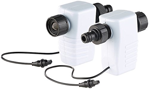 Royal Gardineer Zubehör zu Wassertimer: Bewässerungs-Adapter mit Magnet-Ventil für Station BWC-400, 2er-Set (Bewässerungscomputer Schlauch, Bewässerungs-Anschluss-Verteiler) von Royal Gardineer