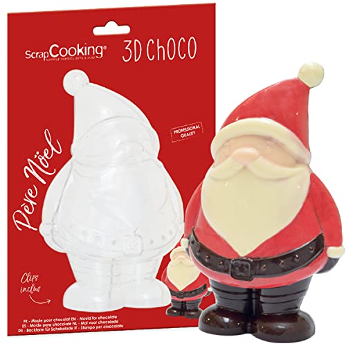 SCRAP COOKING - Backform für Weihnachtsmann – 3D-Form Schokolade Weihnachten für Weihnachtsmann XXL – Zubehör zum Backen von Profi-Qualität – 6758 von ScrapCooking