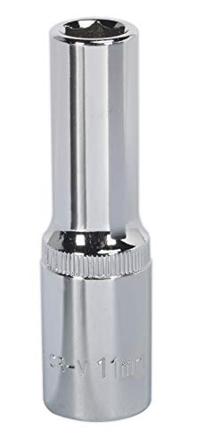 SEALEY Walldrive« Socket 11mm Deep 1/2"sq Drive Fully Polished von Sealey