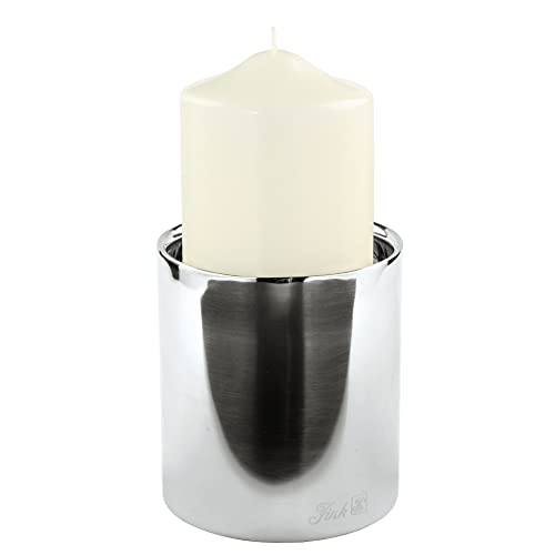 Fink Sobrio Stumpenhalter, Edelstahl, Silber, 11 x 11 x 10 cm Fink Sobrio Stumpenhalter, Edelstahl, Silber, 11 x 11 x 10 cm von Fink