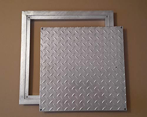 Schachtabdeckung verzinkt mit Dichtung 30 x 30 cm Tränenblech von Unbekannt