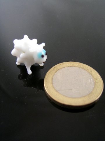 Schaf mini Weißes - Figur aus Glas Weißes Schaf Lamm - Glasfigur Glastier Deko Setzkasten Vitrine -k-4 von Unbekannt