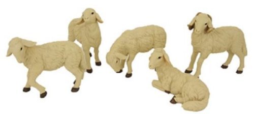 Schafe 5tlg. Set für 50-60cm Figuren, Höhe ca. 22 cm von Unbekannt