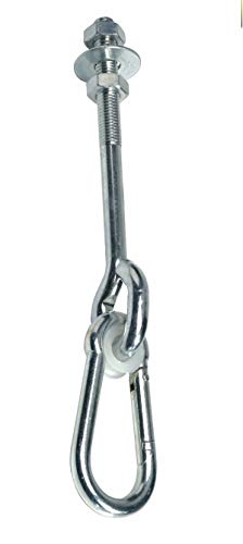 Schaukelhaken zum Durchschrauben, mit Karabiner, M12x140 mm, für Holzstärke bis. ca. 120 mm Schaukelhaken zum Durchschrauben, mit Karabiner, M12x140 mm, für Holzstärke bis. ca. 120 mm von Unbekannt