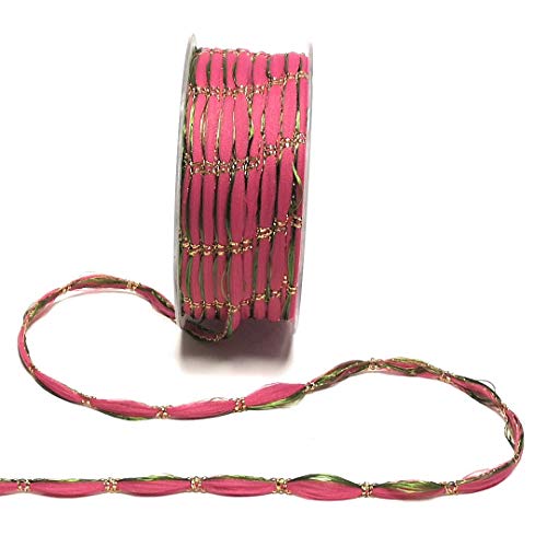 Schmuckkordel 50m x 8mm Zierkordel Pink - Grün - Gold Dekokordel Dekoband von Unbekannt