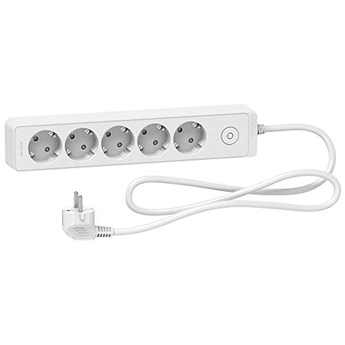 Schneider Electric ST9451W Steckdosenleiste mit 5 Steckdosen, Kabel 1,5 m, Weiß von Schneider Electric