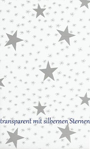 Unbekannt Schondecke transparent glasklar kleine Sterne Silber Tischdecke Weihnachten von Unbekannt