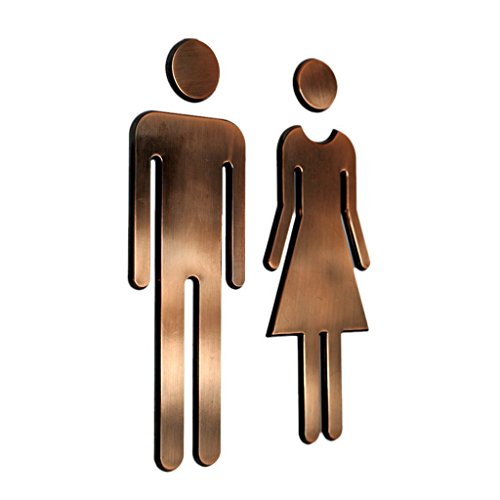 Selbstklebende WC-Aufkleber, für Wand, im Waschraum, Beschilderung Damen und Herren bronze Selbstklebende WC-Aufkleber, für Wand, im Waschraum, Beschilderung Damen und Herren bronze von Unbekannt