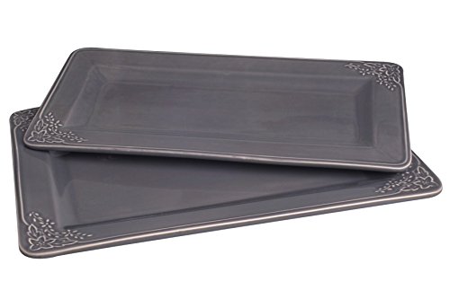 Servierplatten Madeira anthrazit 2er Set Servierplatten Madeira anthrazit 2er Set von Unbekannt