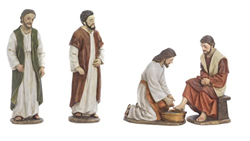 Set Statuen Krippe Ostern Via Crucis Lavendel Füße 12,5 cm 4 Themen aus Harz von PABEN