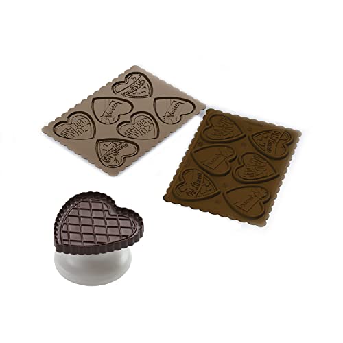 silikomart | CKC06 Silikonform für COOKIE LOVE SLIM Pralinen, Antihaft, 6 Pralinen, 1er Pack Form für Süßigkeiten, Easy Choc, 64 x 63 mm, h 5 mm, Volumen 51 ml, Made in Italy silikomart | CKC06 Silikonform für COOKIE LOVE SLIM Pralinen, Antihaft, 6 Pralinen, 1er Pack Form für Süßigkeiten, Easy Choc, 64 x 63 mm, h 5 mm, Volumen 51 ml, Made in Italy von silikomart