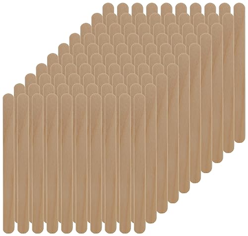 silikomart | 100 Holzstiele für Eis und Eis am Stiel, Buchenholzstäbchen für Eisformen, 113x10 mm, h 2 mm, Made in Italy von silikomart