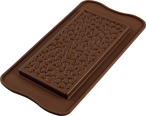 silikomart SCG38 Love Choco BAR, Silicone, Marine, 11,7 x 7,9 x 11 cm von silikomart