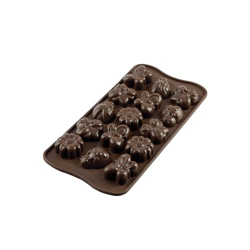 silikomart | SCG24 Silikonform für CHOCO SPRINGLIFE Pralinen, Antihaft, 15 Pralinen, 1er Pack Form für Süßigkeiten, Easy Choc, 36 x 26 mm, h 15 mm, Made in Italy von silikomart