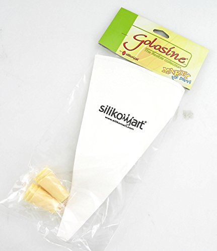 Silikomart | Spritzbeutel mit 6 Silikon-Tüllen, Farbe Weiß, Maße 340 mm von silikomart