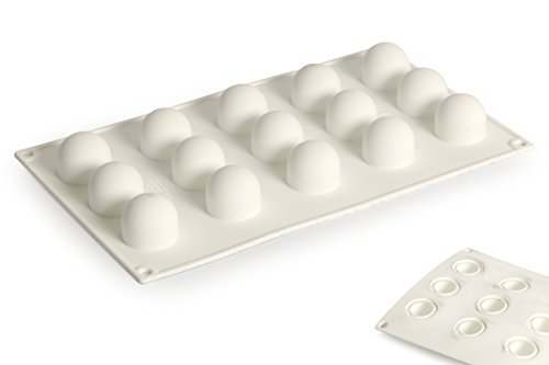 Silikomart Professional Silicone Baking Mold, Mini Truffle 15 Cavities (1 Each) by Silikomart von AS ONE