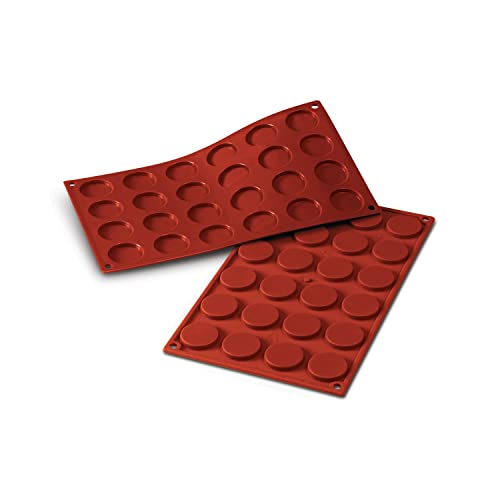Silikomart SF030/C 20.030.00.0060 SF 30 FLORENTINS - SILICONE MOULD ø35 H 5 MM, Terracotta, 1.4-inch von silikomart