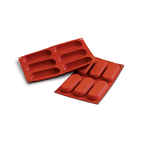 Silikomart SF103 Silikonform Nr. 6 Savoiardi 127x47 h 17mm Terracotta Nylon + cav. Klasse, Silikon von silikomart