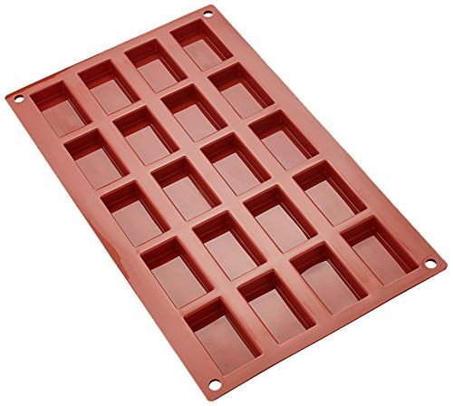 Silikomart SF025 FINANZIERI Silikonform 49x26 h 11 mm, Silikon, rot, S von silikomart