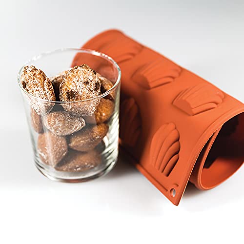 Silikomart SF032 MADELEINE SILIKONFORM 68X45 H 17 MM, terracotta Silikomart SF032 MADELEINE SILIKONFORM 68X45 H 17 MM, terracotta von silikomart