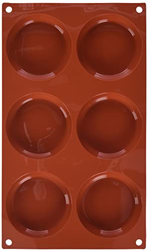 silikomart | SF047 Silikonform für TORTINA Monoportions, antihaftbeschichtet, 6 Cupcakes, 1er Pack Kuchenform, Ø 80 h 18 mm, Made in Italy von silikomart