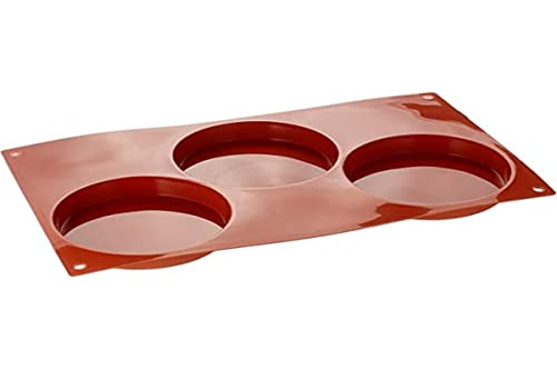 Silikomart 20.042.00.0060 SF 042 DISCO PER BISCOTTI - SILICONE MOULD ø103 H 20 MM, Terrakotta von silikomart
