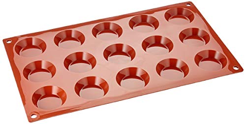 silikomart | SF013 Silikonform für TARTELLETTA Monoportionen, antihaftbeschichtet, 15 Hohlräume, 1er Pack Kuchenform, Ø 45 h 10 mm, Made in Italy von silikomart