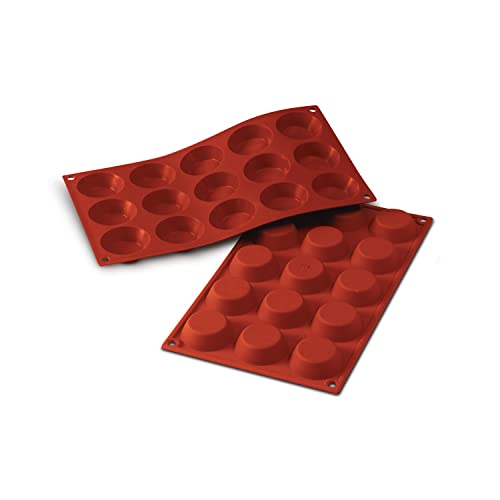 silikomart | SF014 Silikonform für TARTELLETTA Monoportionen, antihaftbeschichtet, 15 Hohlräume, 1er Pack Kuchenform, Ø 50 h 15 mm, Made in Italy von silikomart